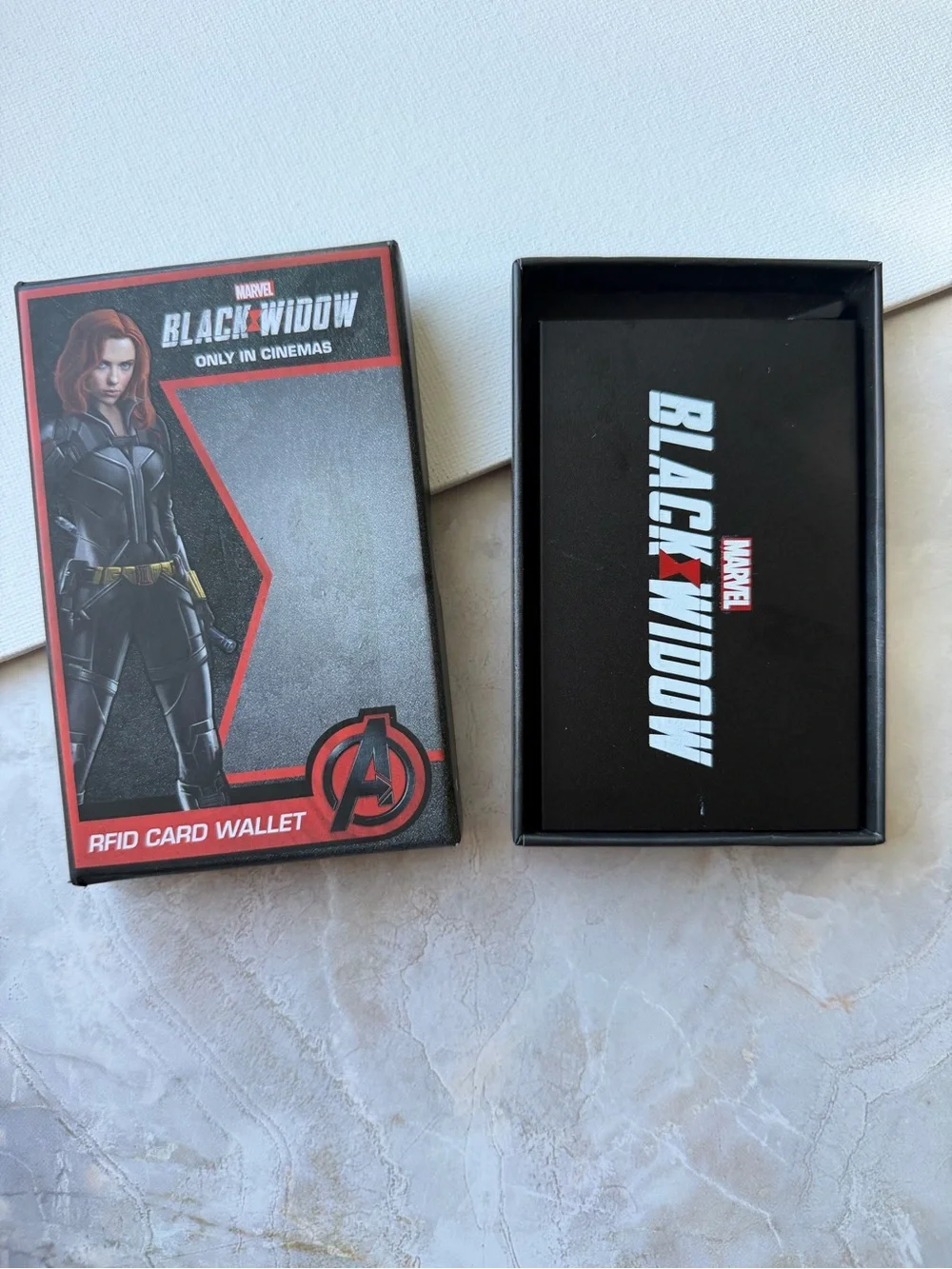 Marvel Black Widow RFID Card Wallet with Red Accents